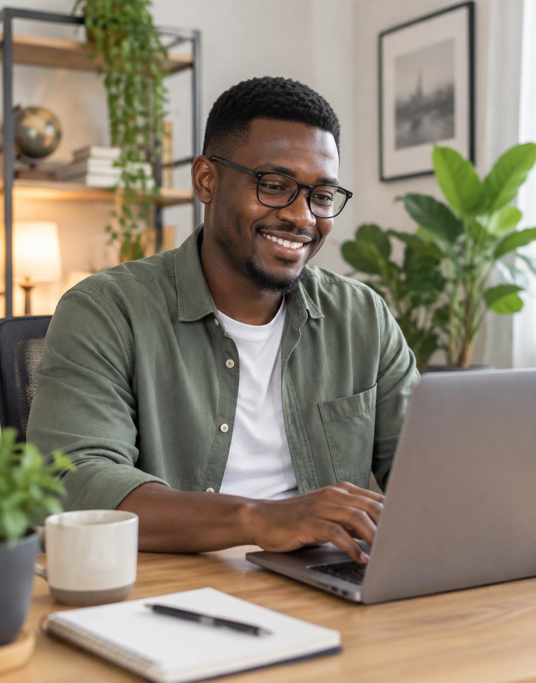 A GIG WISP customer enjoying reliable internet at home